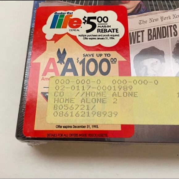 Home Alone 2: Lost In New York Sealed VHS - Picture 4 of 4